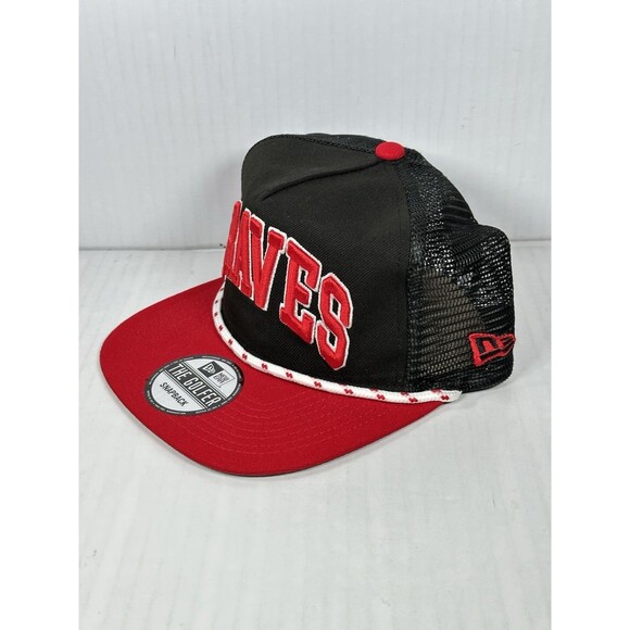 New Era Atlanta Braves Throwback Golfer Trucker Adjustable Snapback Hat Cap OSFM - Picture 3 of 5